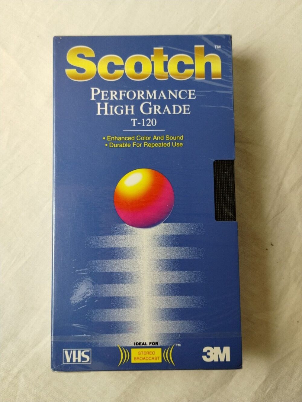 Scotch Performance High Grade T-120 VHS Tape (New & Sealed)